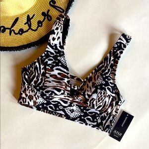 Ana Animal Print Swim Top